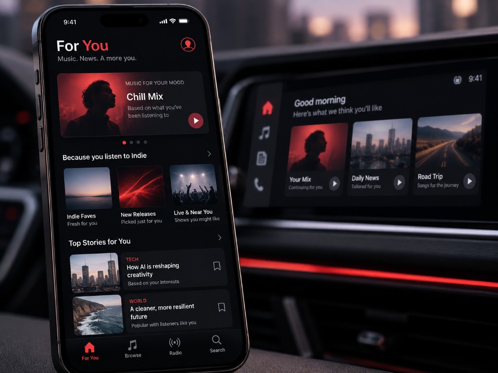 iHeartRadio personalized For You experience across mobile and in-car platforms